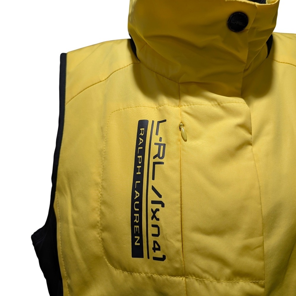 Ralph Lauren L RL Active Women's Yellow Black Colorblock Puffer Vest Size L - Picture 12 of 12